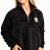 Realtree Women's Jolene Black Sherpa 1/4 Zip Pullover 2 Realtree Women's Jolene Black Sherpa 1/4 Zip Pullover -Chic Clothing Store C30384 BK SIDE 08554.1693238223